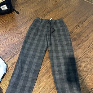 Babaton Charcoal Plaid Joggers